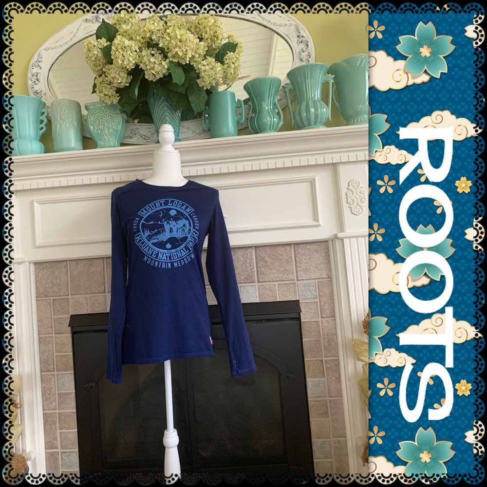 Roots long sleeve graphic T-shirt, size M